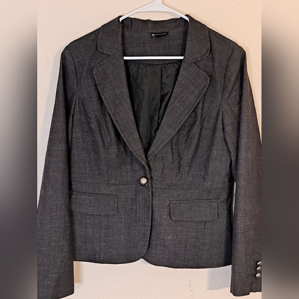 New Directions Dark Gray Women's Blazer